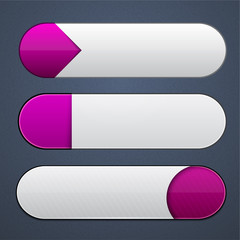 Fototapeta premium Magenta high-detailed modern web buttons.