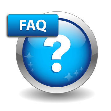 "FAQ" Web Button (information help customer service questions)