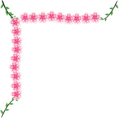 Flower of frame on background