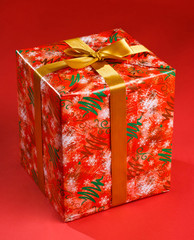 gift tied with a ribbon