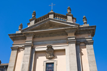 Fototapeta na wymiar Kościół św Antonio Abate. Bagnaia. Lazio. Włochy.
