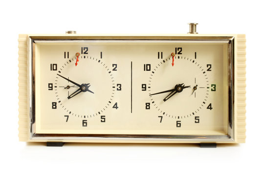 Old mechanical chess clock