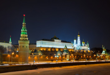 Obraz premium Moscow Kremlin at night,