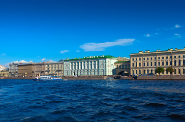 View of St. Petersburg. Palace Embankment