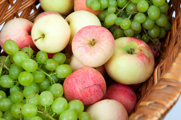 apples and grapes