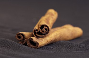 Cinnamon Sticks on a Black Background