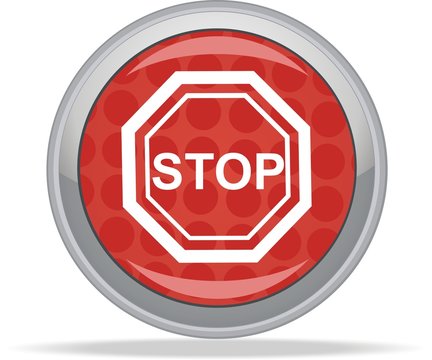 STOP traffic sign symbol - buttom