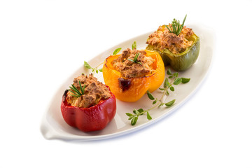 capsicum stuffed with tofu,vegetarian food