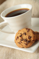 coffee cup and cookie