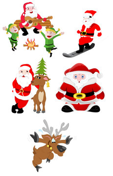 Christmas Santa Vector Illustrations