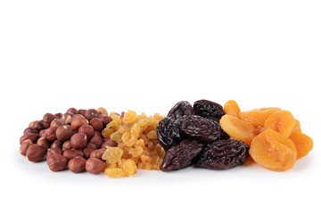 isolated dried fruit