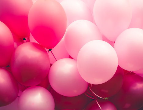 Fototapeta pink ballons background