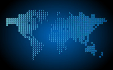 Dotted world map