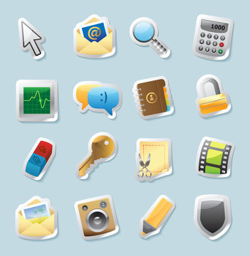 Sticker icons for signs and interface