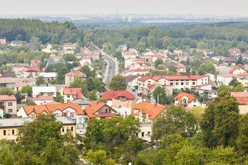 Fototapeta na wymiar Olsztyn miasto widok z zamku. Polska