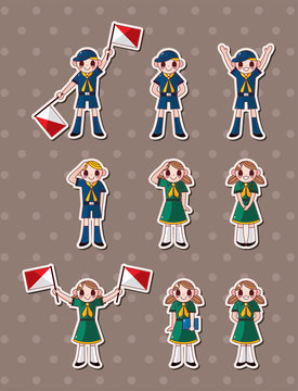 Boy/girl Scout Stickers