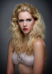 Fototapeta premium Cute young female with blonde hair