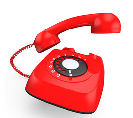 red classic telephone