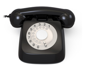 black old-fashion telephone