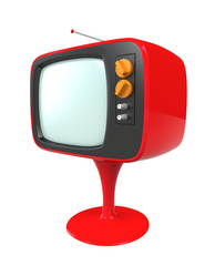 red retro TV