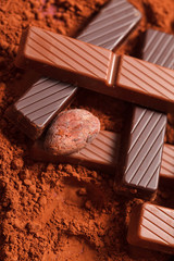 chocolate with cocoa beans