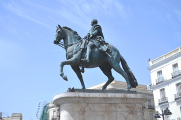 Pomnik Karola III w Madrycie, Hiszpania - obrazy, fototapety, plakaty