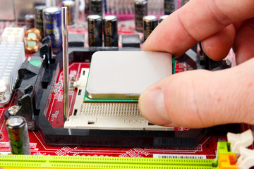 Installing new processor to computer mainboard