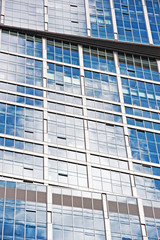 Windows of modern office building