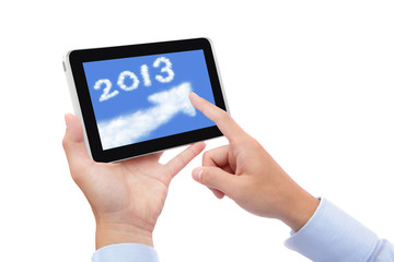 Tablet PC computer with 2013 text