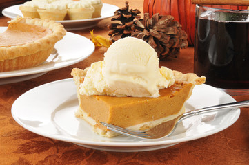 Pumpkin pie with mulled wine