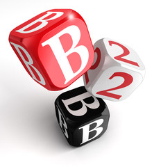 b2b red white black blocks