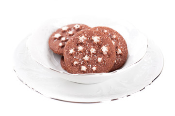 Fototapeta na wymiar Chocolate chip cookies with the stars