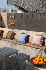 panier d'oranges sur les remparts d'Hammamet