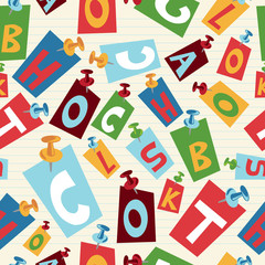 Back to School letters pattern