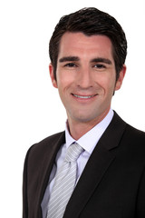 young businessman posing