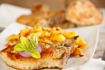 Pork loin steaks