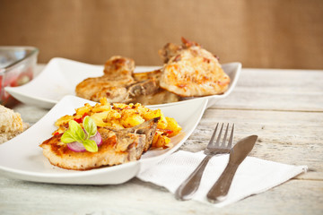 Grilled pork loin