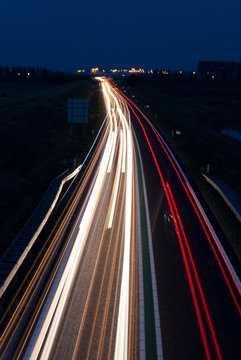 Lights of evening traffic