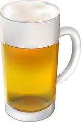 Beer glass isolated