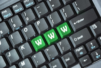 WWW on keyboard