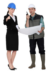 Architect and foreman