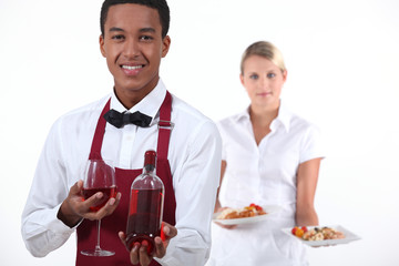 Waiter and waitress