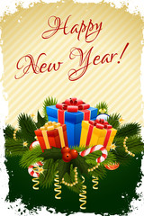 Happy New Year Greeting Card