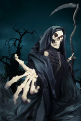 Grim reaper/ angel of death at night