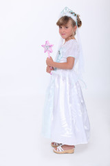 Little girl dressed as a fairy princess