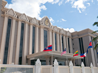 The Peace Palace in Phnom Penh, Cambodia