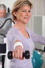 Older people in the gym