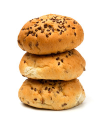 Bread buns isolated on white background