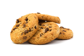 Chocolate Chip Cookie isolated on white