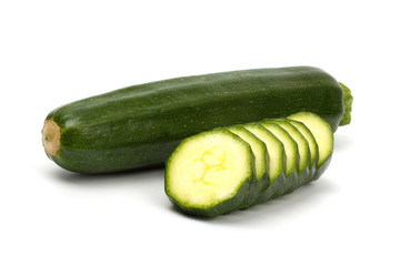 Zucchini isolated on white